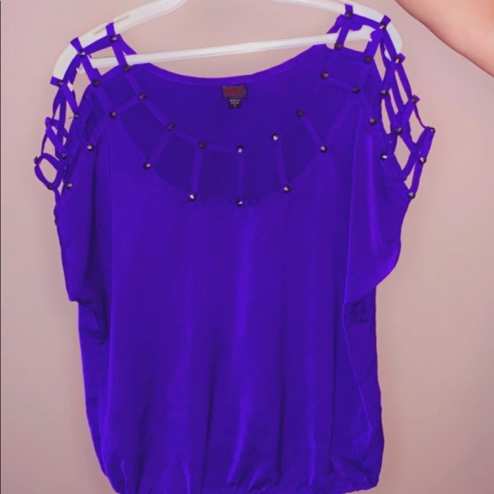 Dark Blue Blouse - Picture 2 of 3
